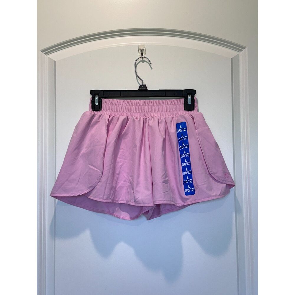 NWOT Champion Pink Girls Athletic Shorts Size Large